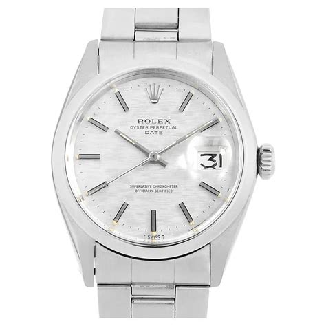 Rolex Oyster Perpetual Date 1500 Silver Bar Length Mosaic